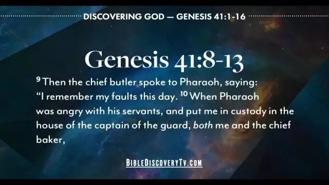 Bible Discovery - Genesis 41-43 Joseph Speaks to Pharaoh