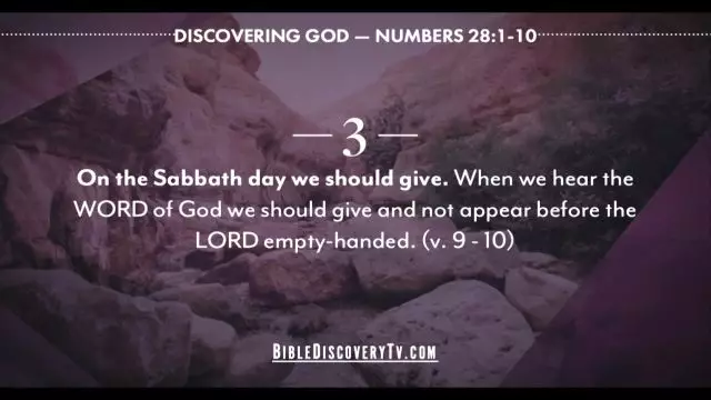 Bible Discovery - Numbers 28-30 The Reason For Offerings