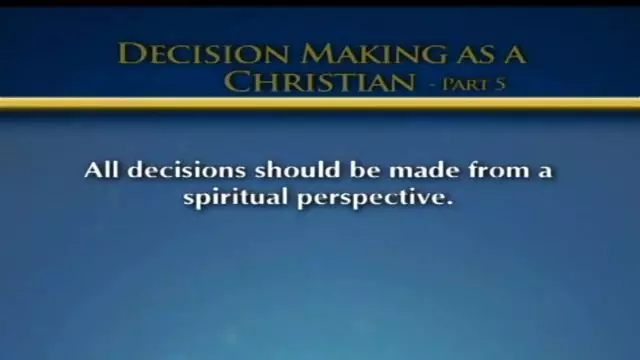 Robin Gool - Decision making as a Christian 5a