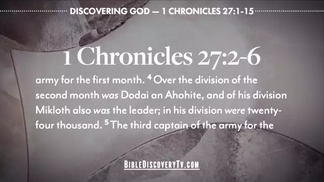 Bible Discovery - 1 Chronicles 27 War and Sin