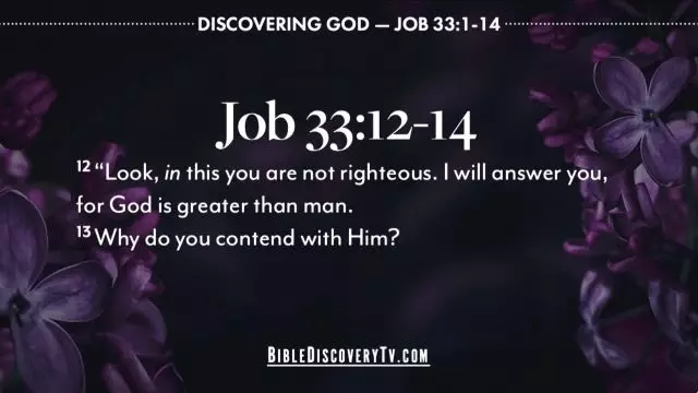 Bible Discovery - Job 33 Easy To Answer