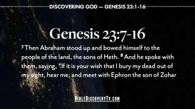 Bible Discovery - Genesis 23 Death