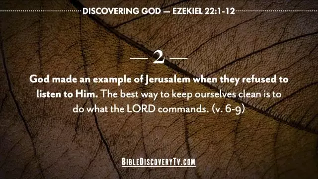 Bible Discovery - Ezekiel 22 The Result of Sin
