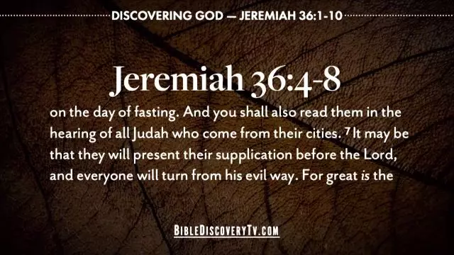 Bible Discovery - Jeremiah 36 Confrontation
