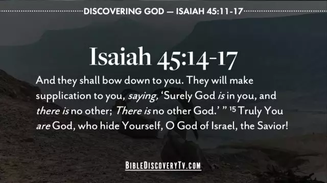 Bible Discovery - Isaiah 45 11-17 Tine and Chance