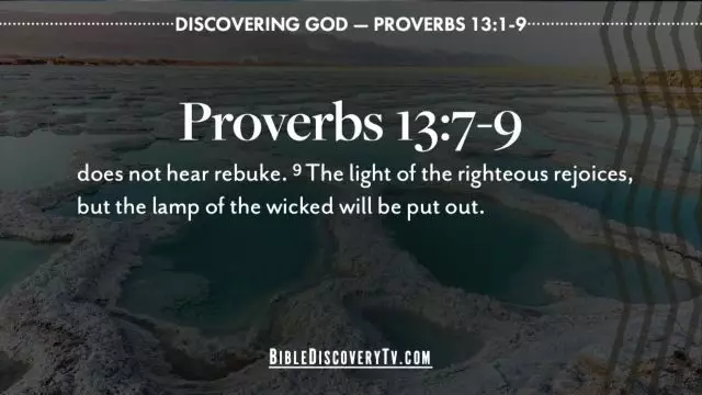 Bible Discovery - Proverbs 13 1-9 Watch What You Say
