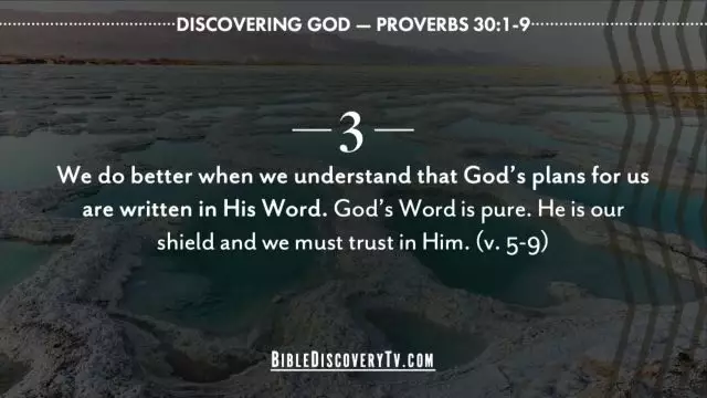 Bible Discovery - Proverbs 30 1-9 Words of Agur