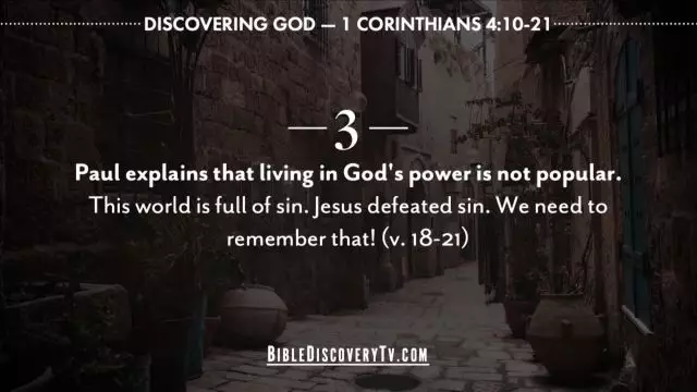 Bible Discovery - 1 Corinthians 4 10-21 Discipline of the Lord