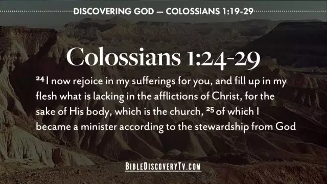 Bible Discovery - Colossians 1 19-29 Gods Choices